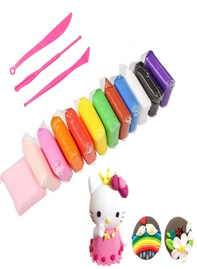 GLAN Bouncing DIY Art and Craft Clay with Tools for Kids Multicolor Non-Toxic Modeling Clay/Dough Gift for Kids Multicolor - Image 1